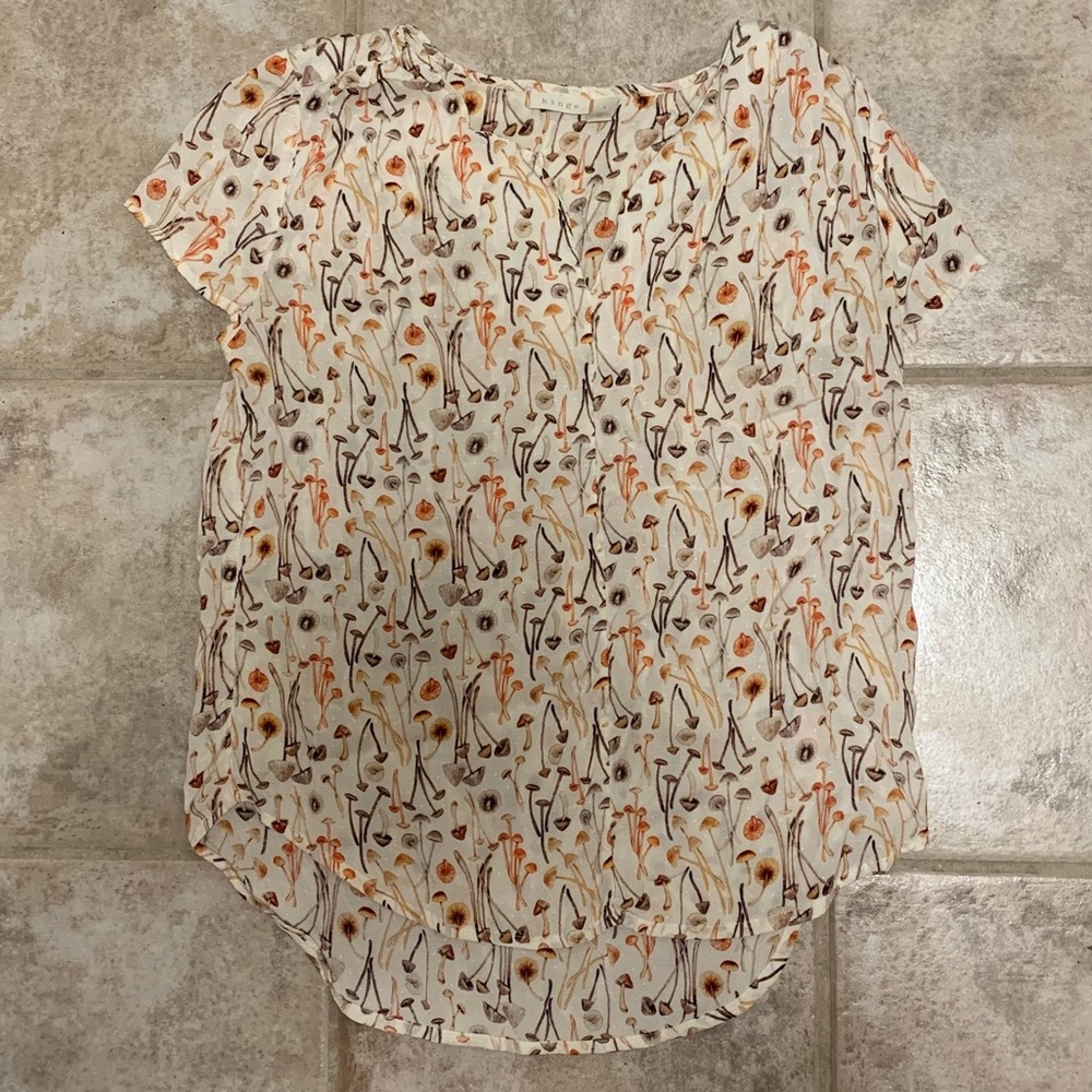 Mushroom print blouse